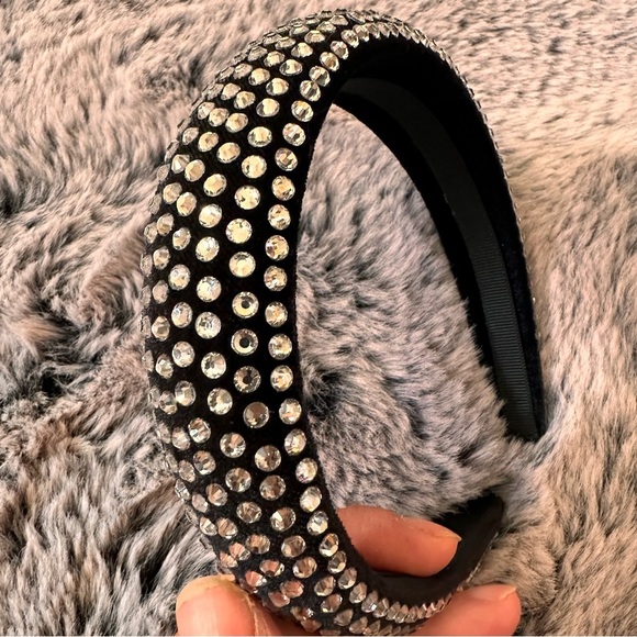 NWOT Marella by Max Mara Crystal Headband Black Fall/Winter/ Holidays - Picture 7 of 14